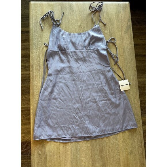 Superdown NWT Tanea Mini Dress Lavender Strappy Bow Ties Size Medium - Picture 4 of 9